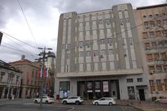 Etnographic Museum building in Belgrade with classical architecture