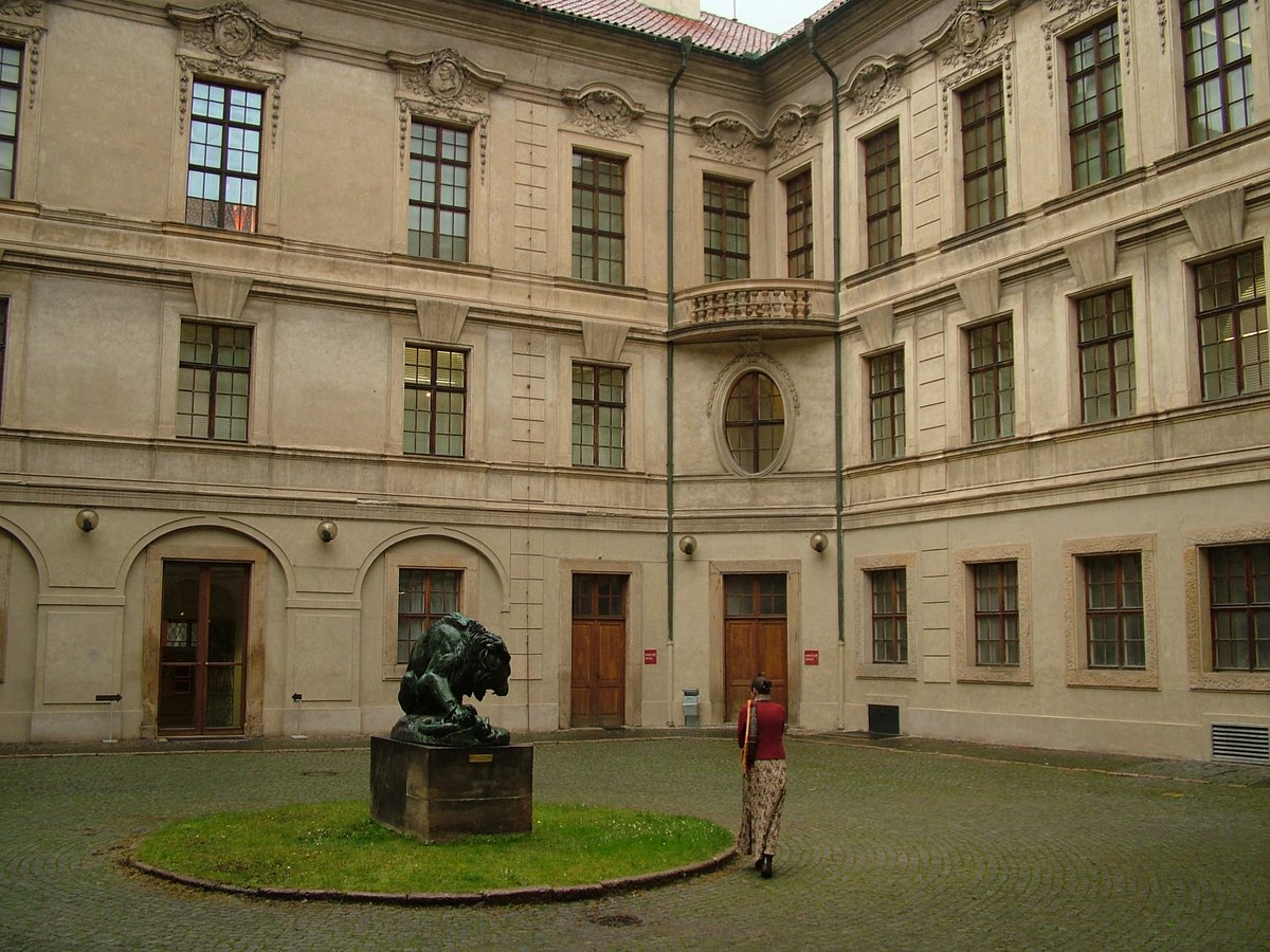 Exterior view of Šternberský palác in Prague showcasing its classical architecture