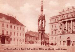 Hentzi statue at Szent György Square in the Castle District of Budapest
