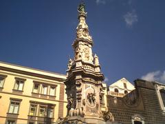 Obelisco dell'Immacolata in Piazza del Gesù, Naples on a sunny day