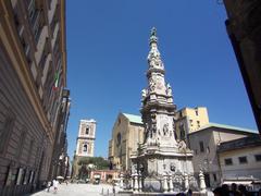 Piazza del Gesù Nuovo in Naples with historic buildings and lively square