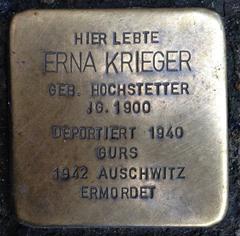 Stolperstein Dedicato A Erna Krieger
