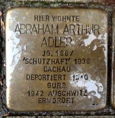 Stolperstein Dedicato A Abraham Arthur Adler