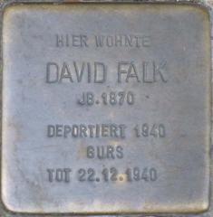 Stolperstein Dedicato A David Falk
