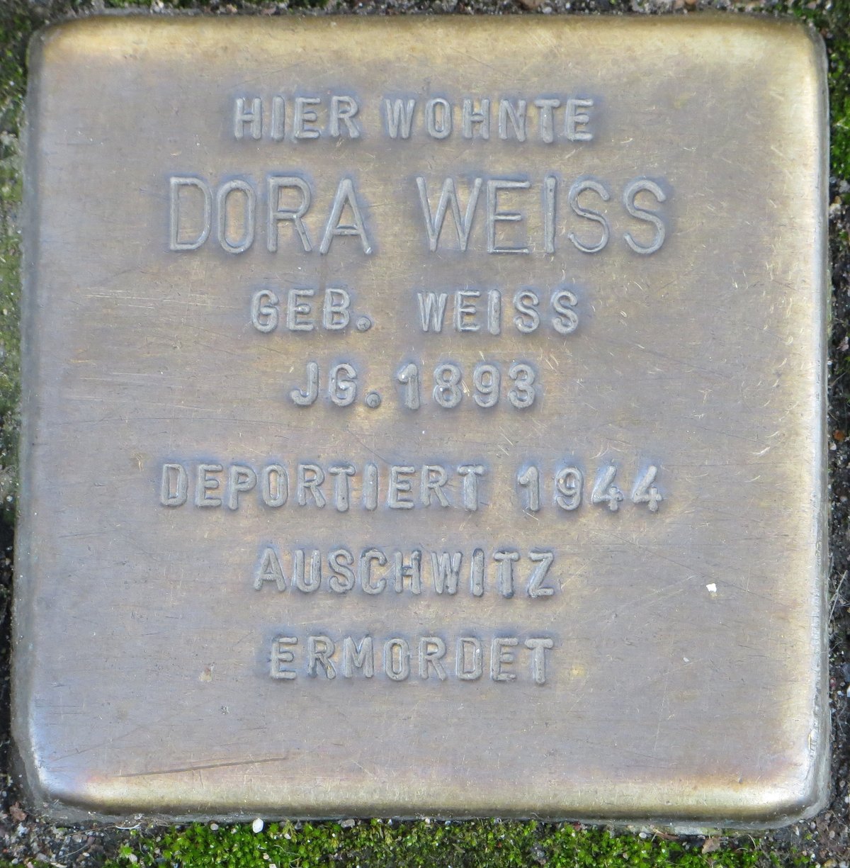 Stolperstein commemorating Dora Weiss in Karlsruhe, Germany