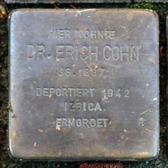 Stolperstein Dedicato A Erich Cohn