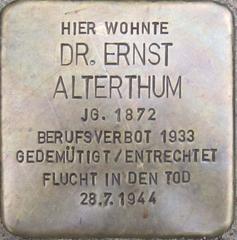 Stolperstein Dedicato A Ernst Alterthum