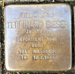 Stolperstein Dedicato A Ferdinand Rieser