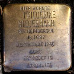 Stolperstein Dedicato A Friederike Niedermann