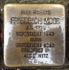 Stolperstein Dedicato A Friedrich Moos