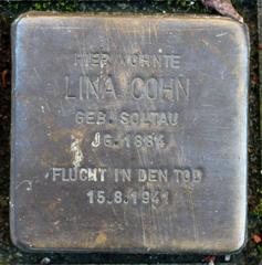 Stolperstein Dedicato A Lina Cohn