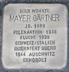 Stolperstein Dedicato A Mayer Gärtner