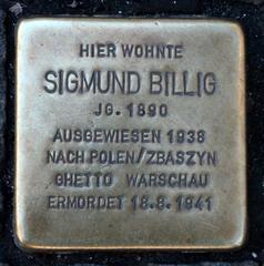 Stolperstein Dedicato A Sigmund Billig
