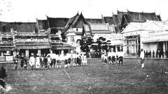 King Chulalongkorn playing croquet at the Grand Palace in Bangkok
