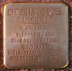 Stolperstein Dedicated To Christian Daniel Nussbaum