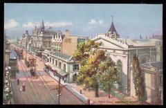 Bustling Adderley Street in Cape Town with historic buildings and busy pedestrians