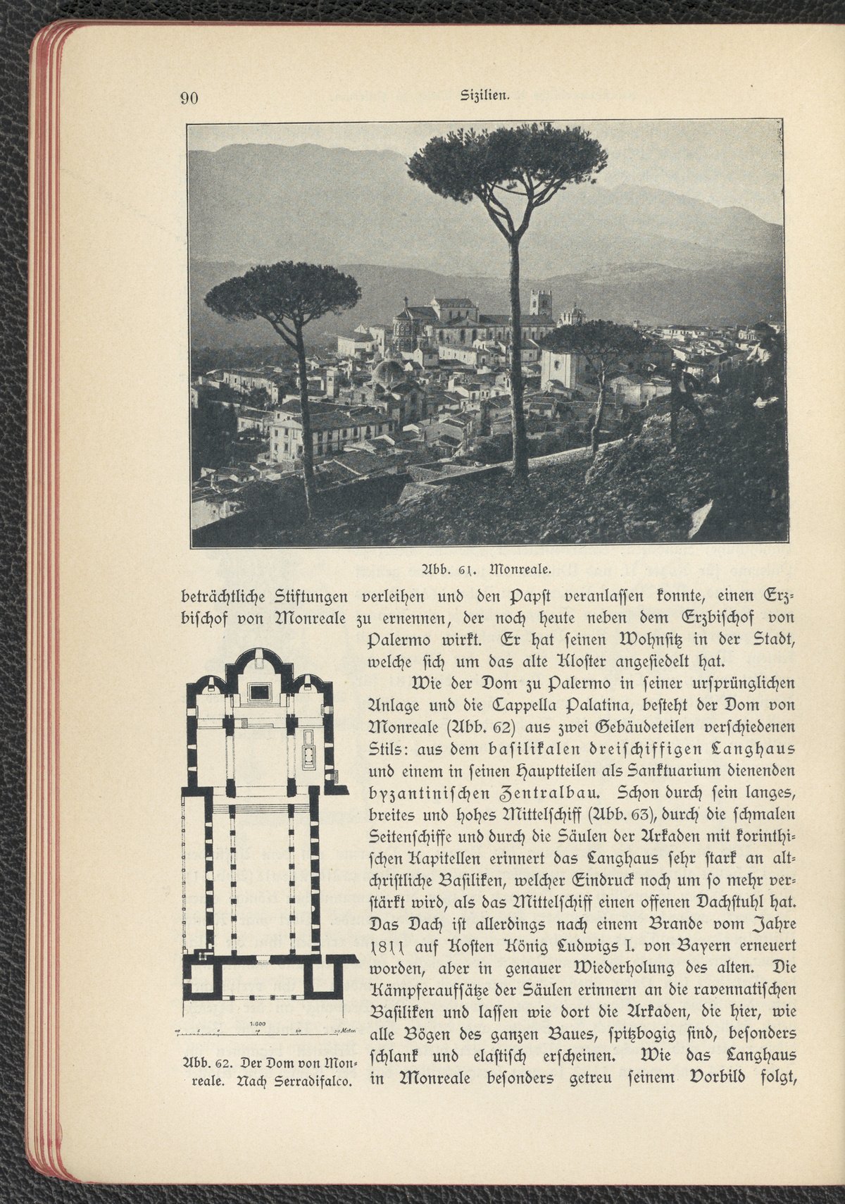 Vintage black and white photograph of Palermo, Sicily taken in 1905