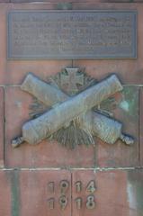 Commemorative plaque of the 1st Nassau Artillery Regiment No. 27 at Luisenplatz in Wiesbaden