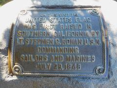 Plaque To First Raising Of Us Flag In Southern California