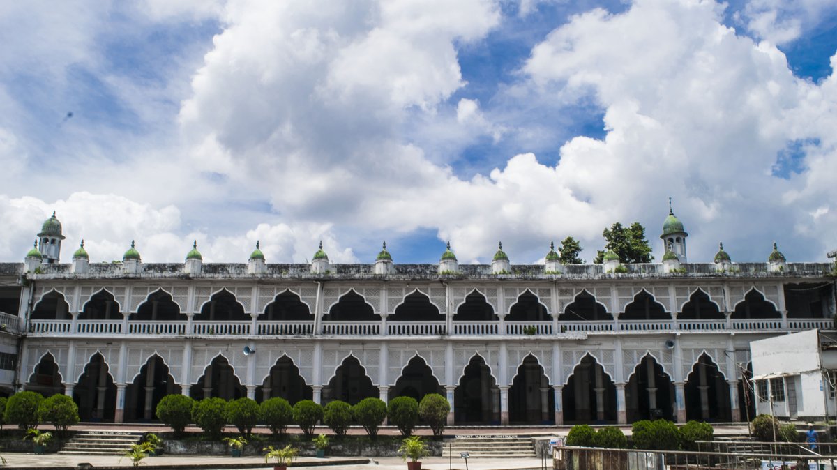 Front view of Anderkilla Shahi Jame Mosque in Chittagong Bangladesh