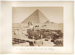 Vintage photographic album page featuring historic views and portraits from Egypt, Greece, Turkey, Algeria, and Russia between 1870 and 1913