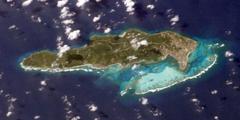 San Andres Island viewed from the International Space Station