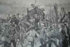 Arrival of the barrel sent by Turin students to Bologna students for the 8th centenary celebration of the University of Bologna in 1888