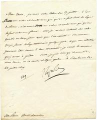 Letter from Emperor Napoleon I to Archchancellor Jean-Jacques-Régis Cambacérès about the arrest of Pope Pius VII