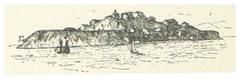 Vintage map illustration of San Francisco Bay and Alcatraz Island from 1891