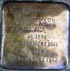 Stolperstein Dedicated To Hilde Kahn
