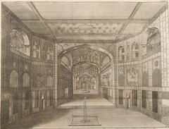 Hasht Behesht Palace in Isfahan depicted in Chardin's 1735 Voyage plates