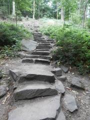 Stone steps of Himmelsleiter leading to Königstuhl hill in Heidelberg
