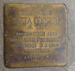 Stolperstein Dedicated To Berta Göpfert