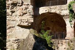 Blasted tower at the Castle in Heidelberg, Germany
