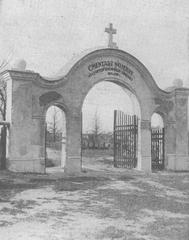 Renovated eastern gate of the war cemetery at Lychakiv Cemetery in Lviv