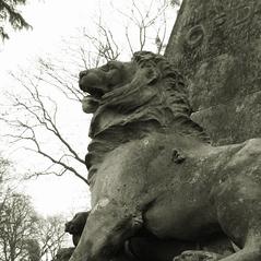 Historic tombstone sculpture at Lychakiv Cemetery Lviv 2004