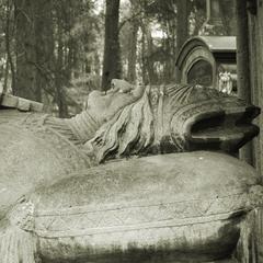 Sculpture gravestone at Łyczakowski Cemetery in Lviv
