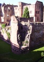 View of a section of Heidelberg Castle in Germany