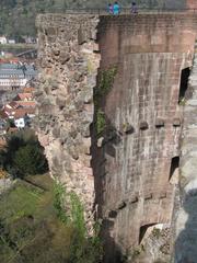 Heidelberg Castle Rondell ruins with stone walls and greenery
