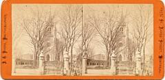 St. Patrick's Church in Montreal circa 1895 from Lagauchetière Street