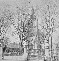 St. Patrick's Church circa 1895 exterior view from Lagauchetière Street Montreal