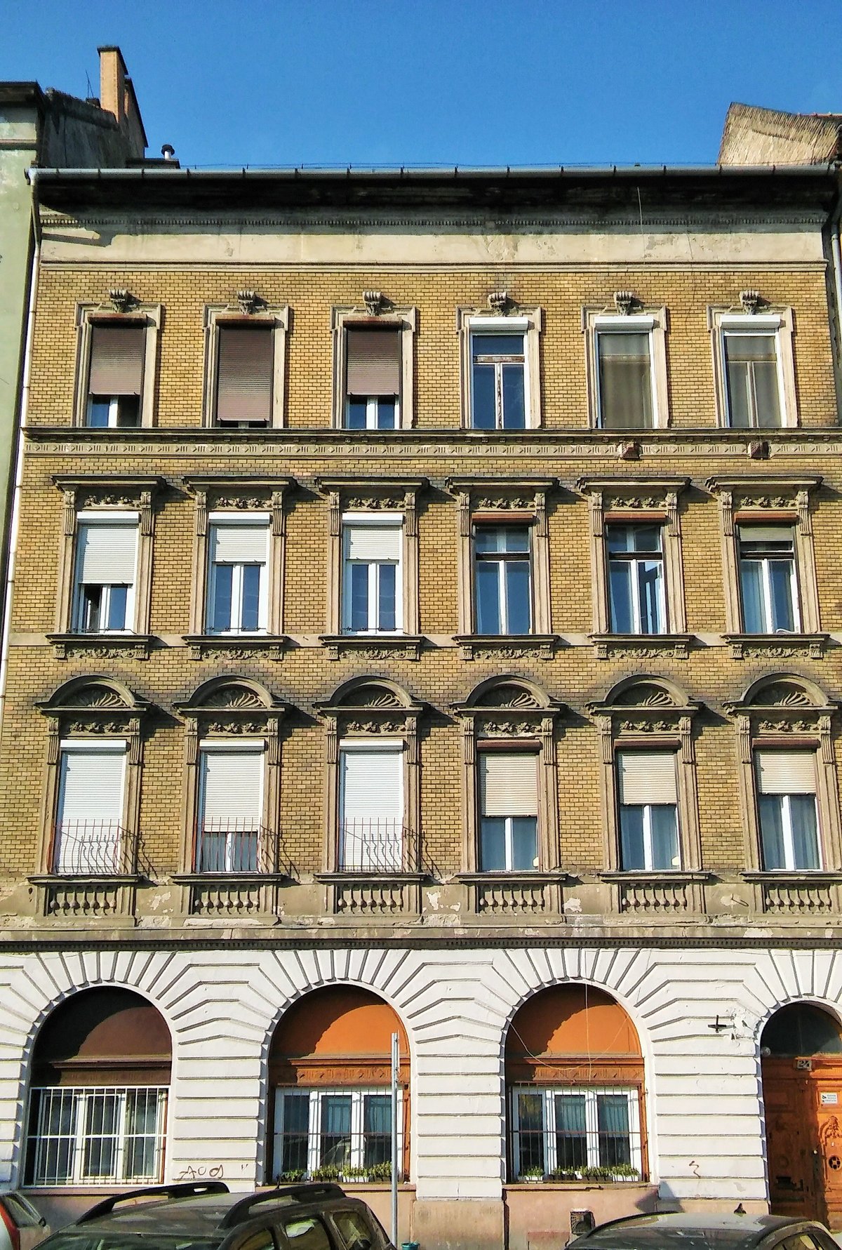 Buildings at Teleki László tér square in Budapest