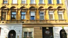 Teleki László tér buildings in Budapest, Hungary