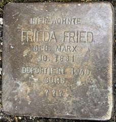 Stolperstein Dedicated To Frieda Fried