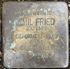 Stolperstein Dedicated To Emil Gustav Fried