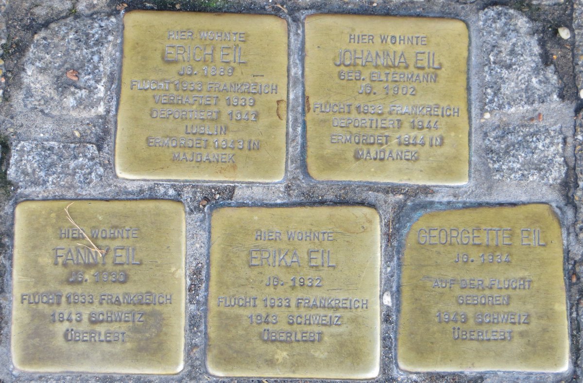 Stolperstein dedicated to Fanny Eil in Baden-Baden Germany