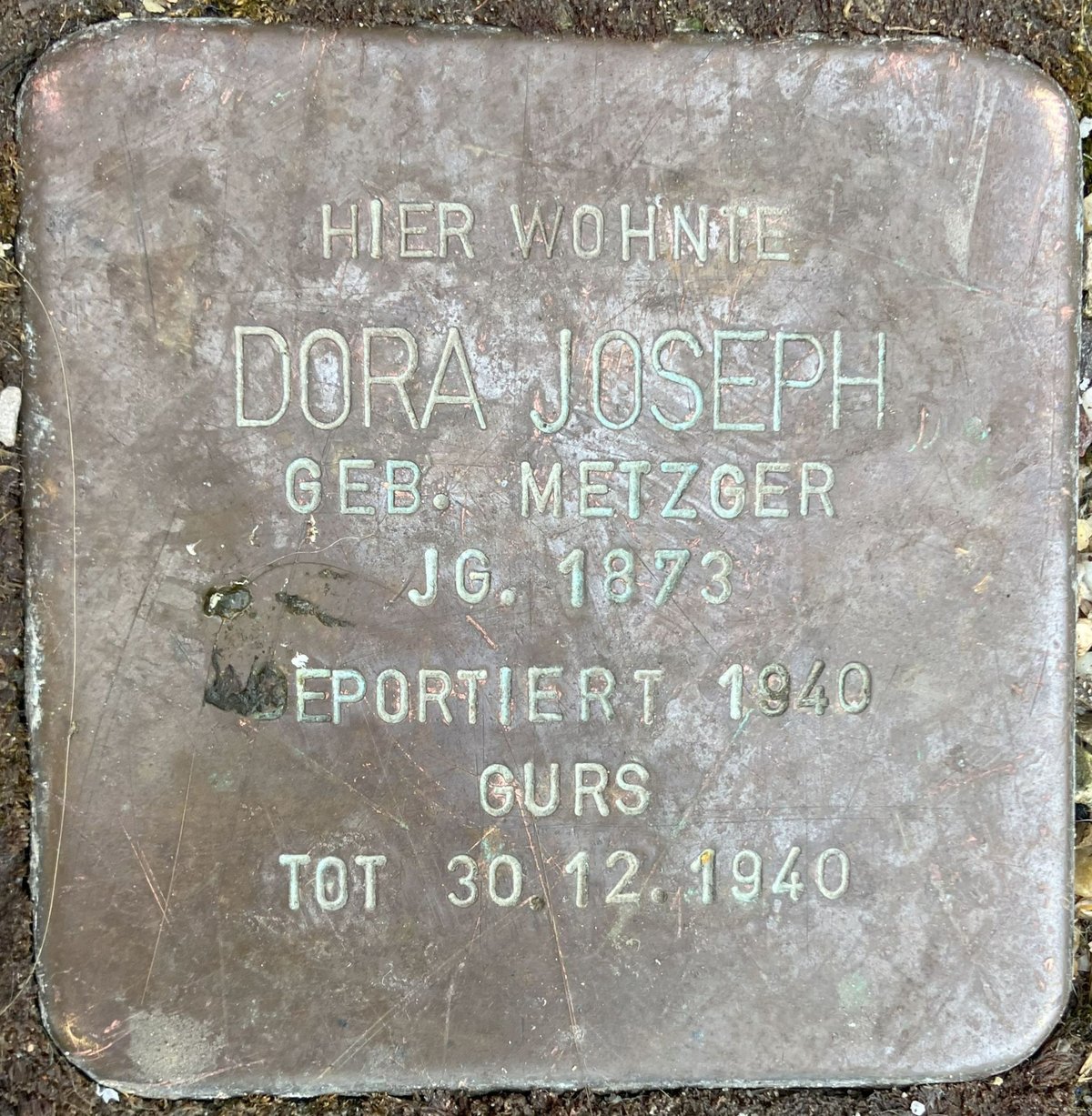 Stolperstein memorial stone for Dora Joseph in Baden-Baden Germany