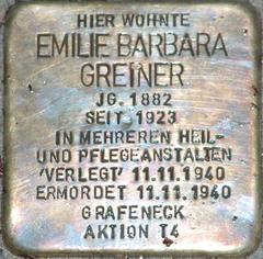 Stolperstein Dedicated To Emilie Barbara Greiner