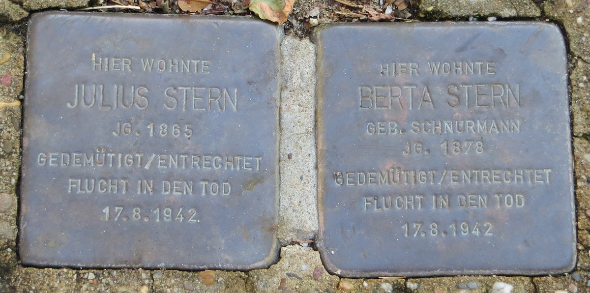 Stolperstein memorial stone for Berta Stern in Baden-Baden, Germany