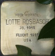 Stolperstein Dedicated To Lotte Rosbasch